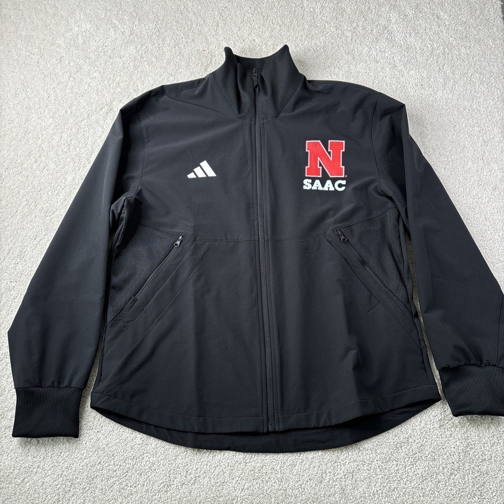 Adidas Nebraska Huskers Travel Woven Jacket NCAA‎ Women's Large Team Issued NWT